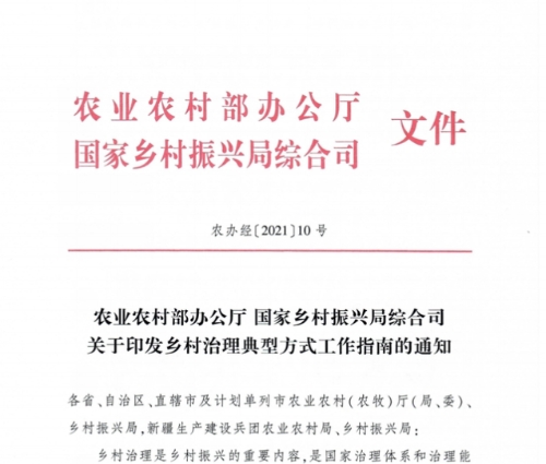 农业农村部、国家乡村振兴局联合发布乡村治理典型方式工作指南