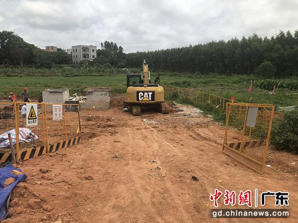 图为吴川市镇村生活污水处理设施捆绑打包PPP项目施工现场 农发行供图